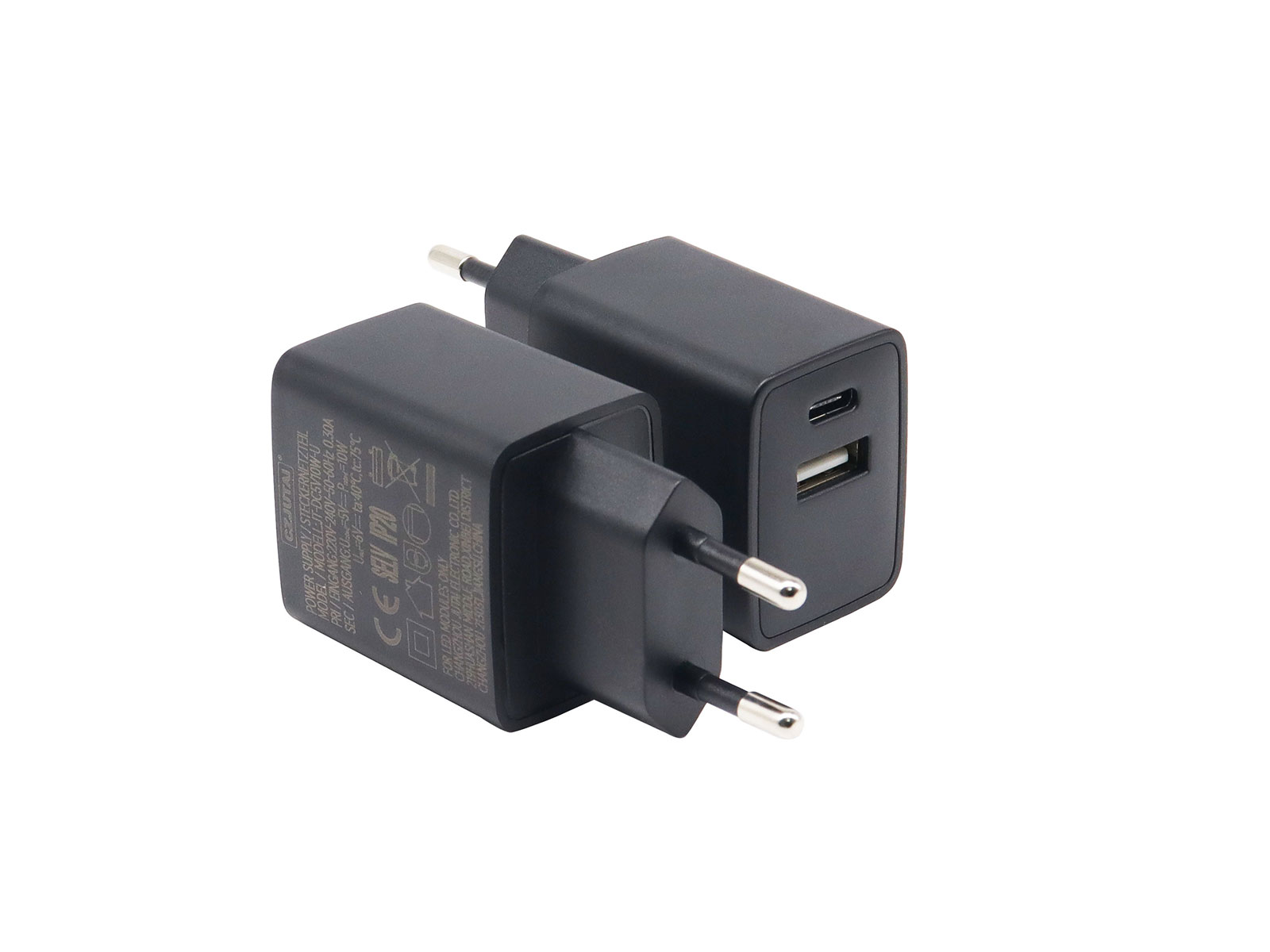 欧规GS/CE USB Type A+C 黑色